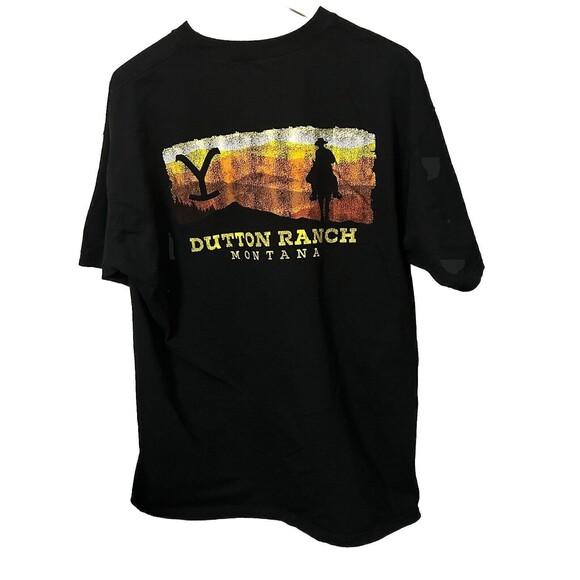 Yellowstone Dutton Ranch Montana Men's Size XL Rider Sunset Gradient T Shirt-030 - Picture 2 of 7